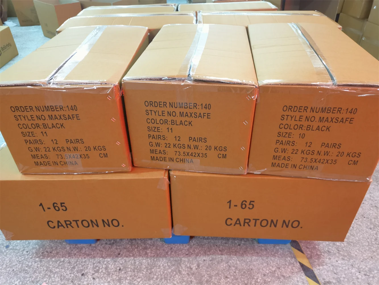Packaging & shipping specifications
