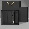 Black notebook pen USB drive insulated cup
