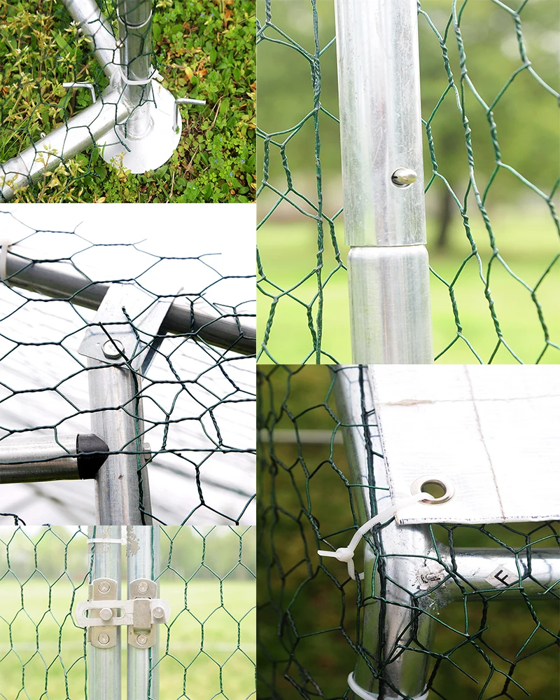 Large Metal Chicken Run 3mx4m Walk In Coop For Hen Poultry Rabbit Dog