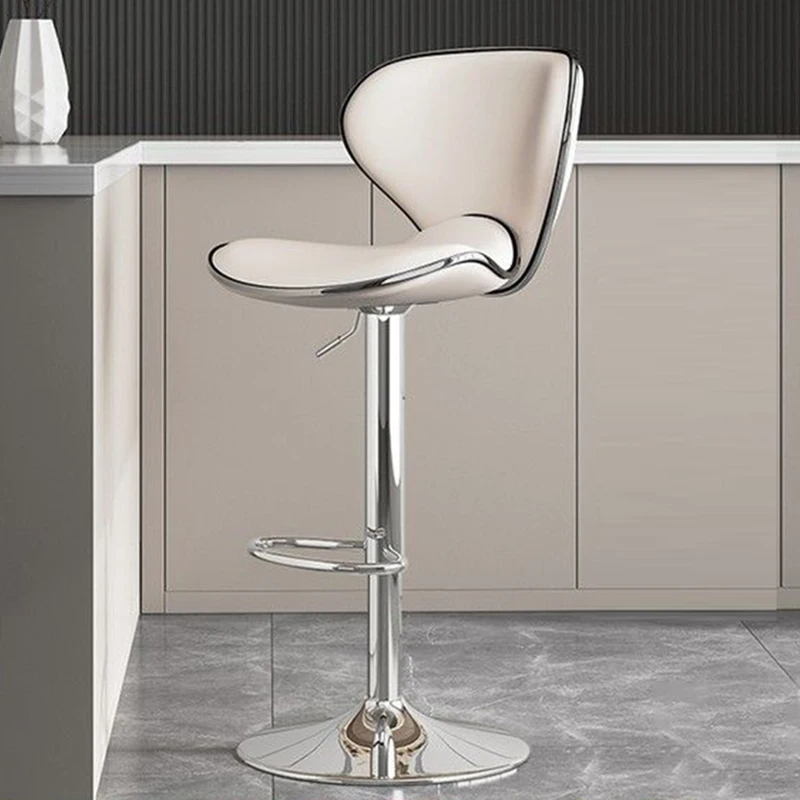 Factory Price Revolving Adjustable Counter Kitchen Chair Lounge Modern Swivel Pub Chair Chrome Bar Stools Pu Bar Chair