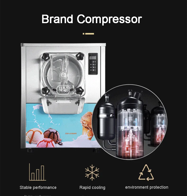 Ice Cream Making Machine Prices Commercial Cylinder Gelato Hard Serve