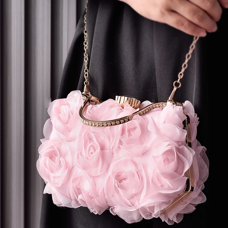 New Lace Mesh Three-dimensional Rose Flowers Elegant Ladies