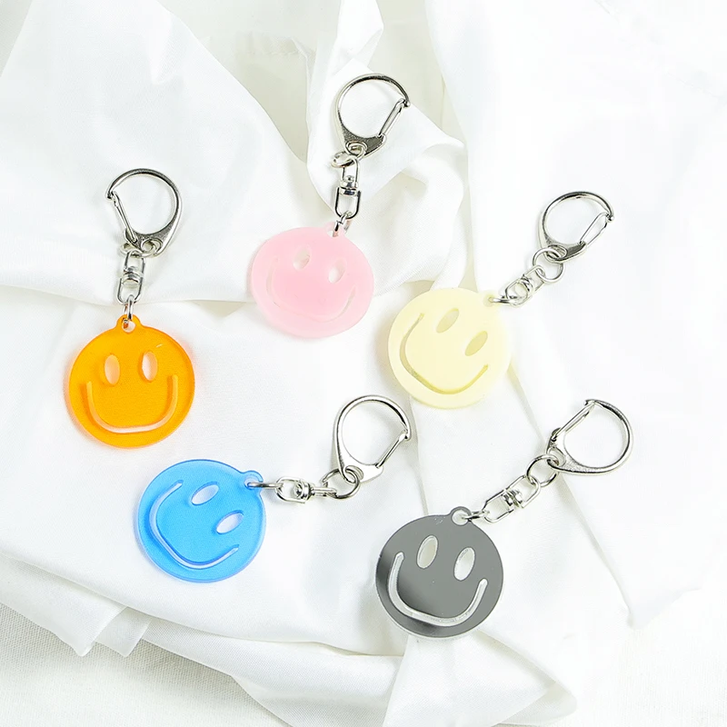 Smiley Face Emoji Keychain / Mirror