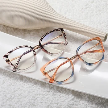 Wholesale Glasses Newest Big Hexagonal Frame Round Anti Blue Light Glasses Square Oversized Hollowed Eyeglasses Optical Frames