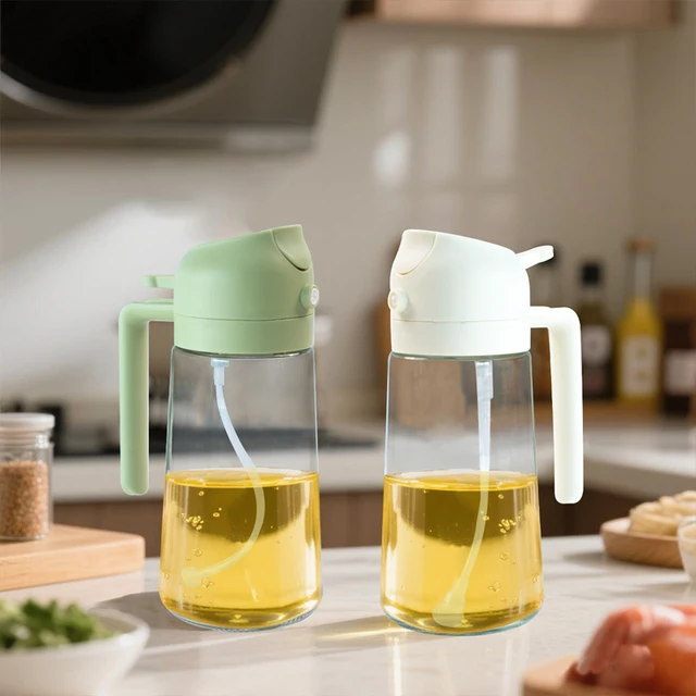 Food-grade 470ML 600ML Glass Oil Spray Bottle