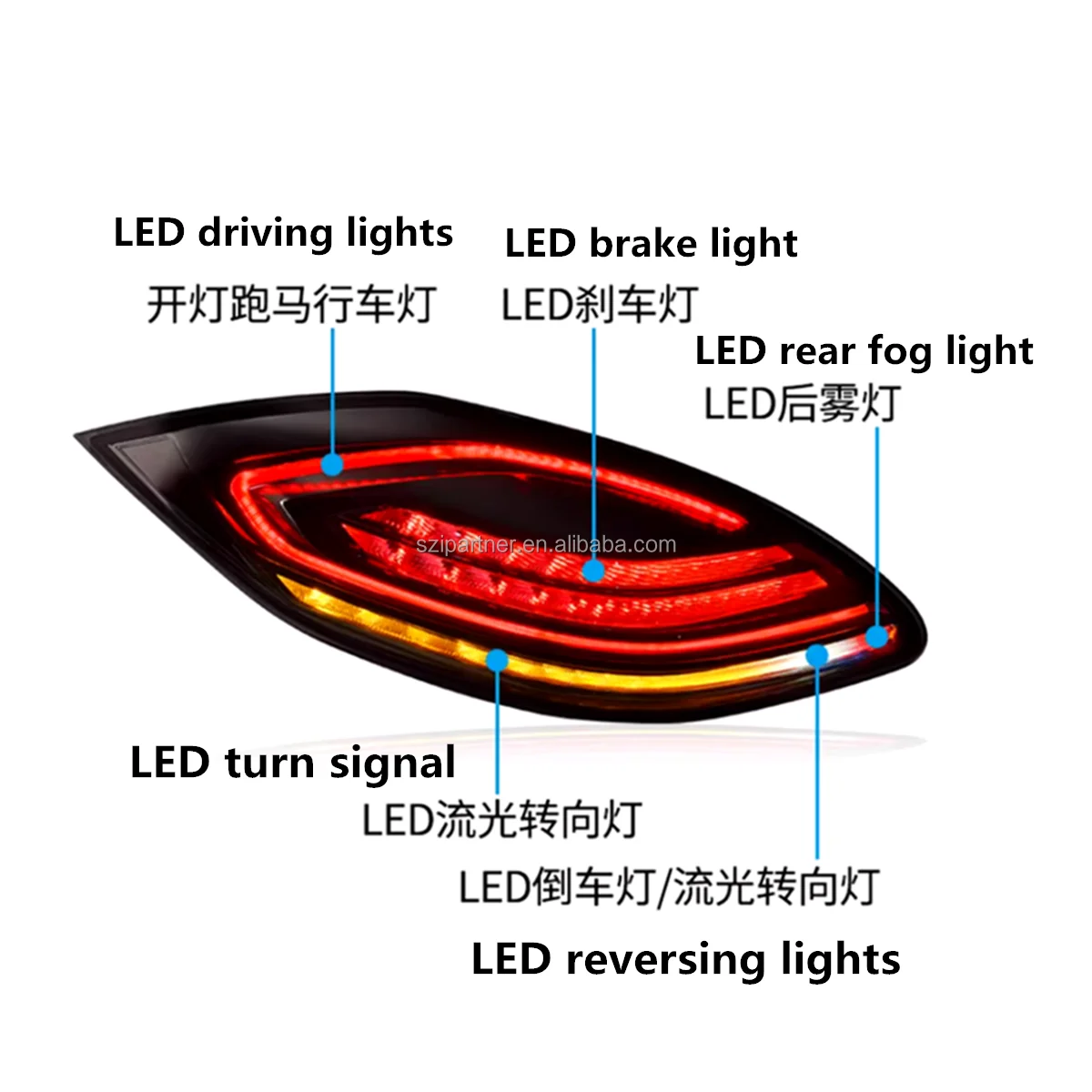 Auto Lighting System Led Rear Lamp For Porsche Panamera Left And Right