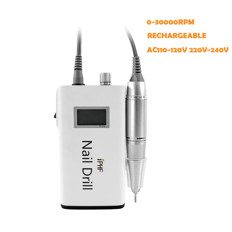 High Powerful Professional Machine 30000 Rpm Electric Nail Drill Key Power Electronic Output Feature Cordless Drill Machine