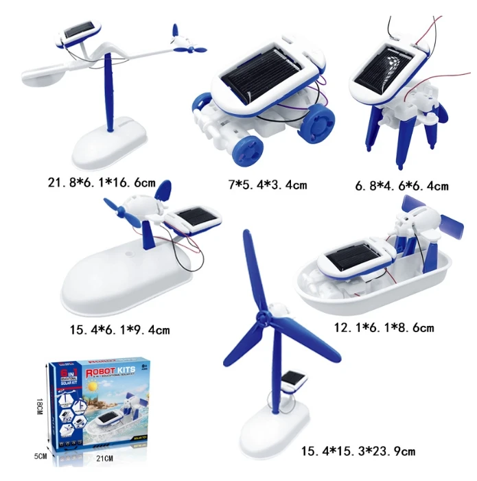 Новинка детские развивающие игрушки для сборки солнечная энергия 6 в 1 экспериментальный реквизит
