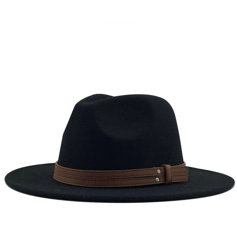 Fashion Women Blue Wool Felt Brim 