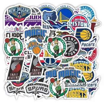 30pcs Basketball League East West Team Lakers Graffiti Stickers Refrigerator Skateboarding Mobile Computer Car Stickers