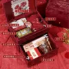 Confezione regalo a doppio strato in velluto rosso[A2Style]