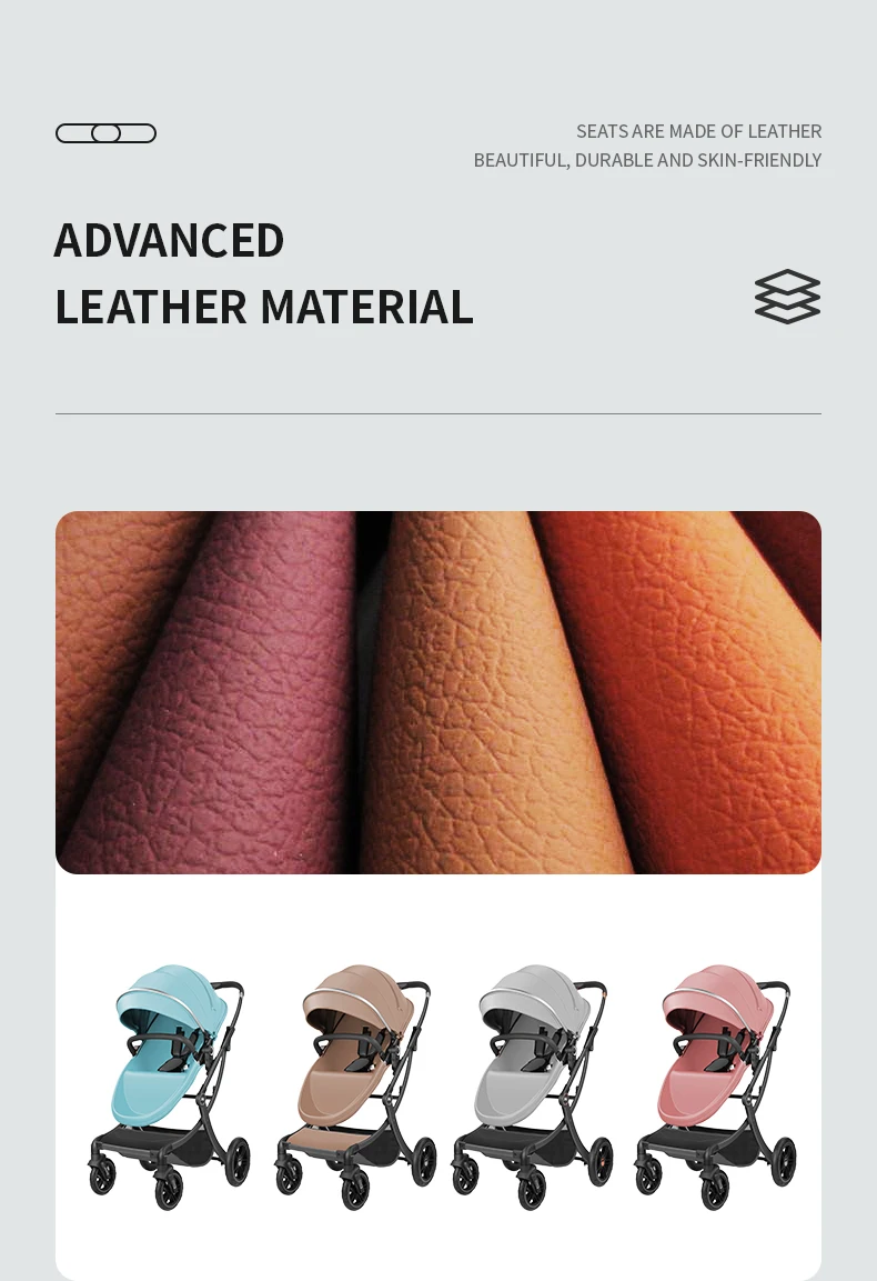 Hot Luxury Big Wheels High Landscape Pram Baby Stroller, New Design 3 in 1 Baby Doll Pram Stroller