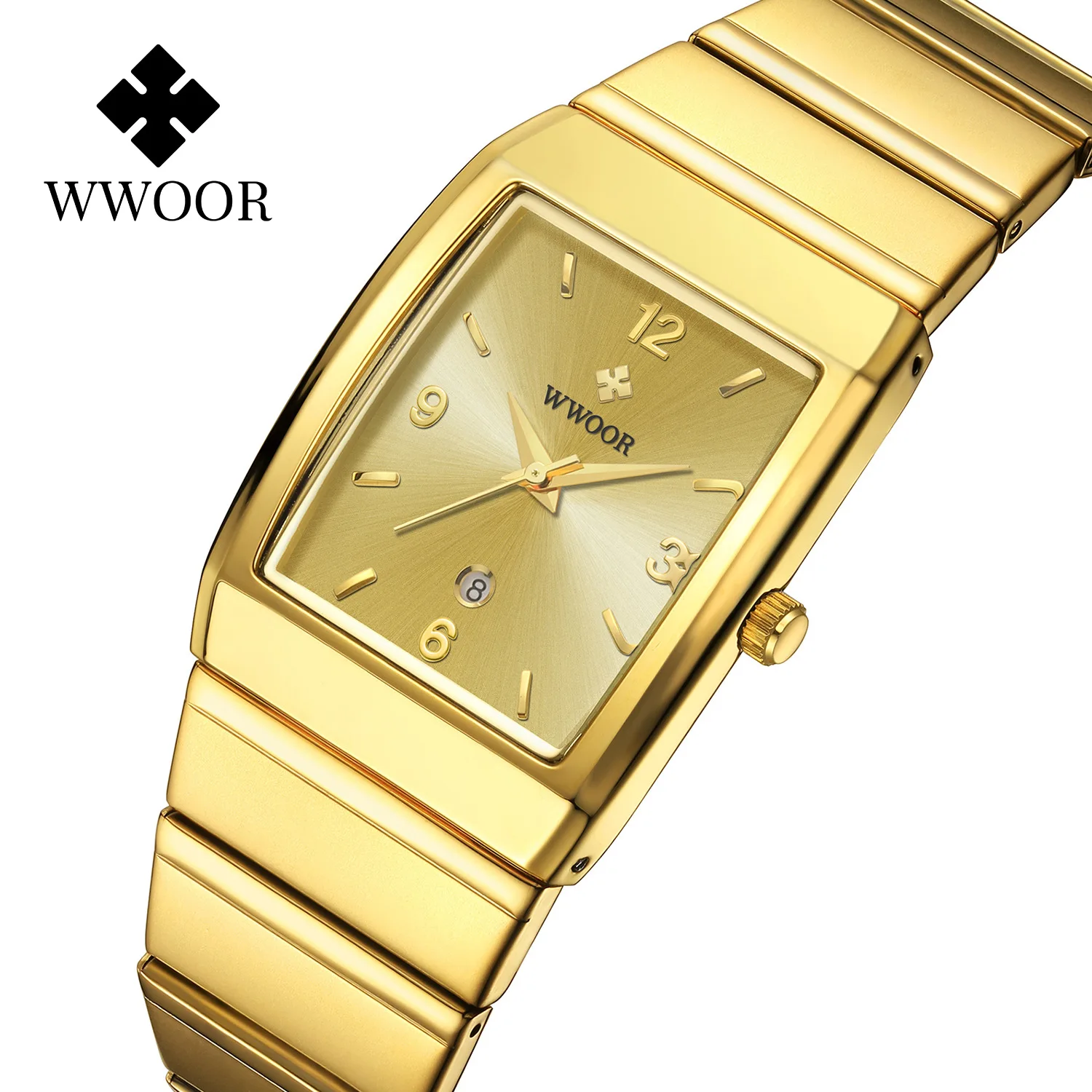WWOOR 8888 Watch for Men Luxury Stainless Steel Strap