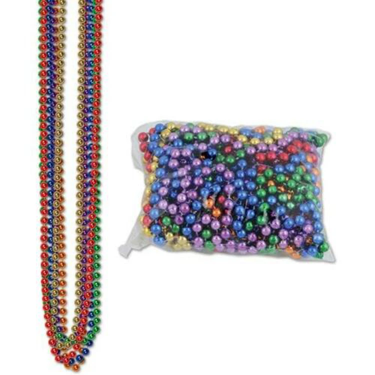 Wholesale Custom Gold Mardi Gras Beads Irish St Patrick's Day Plastic