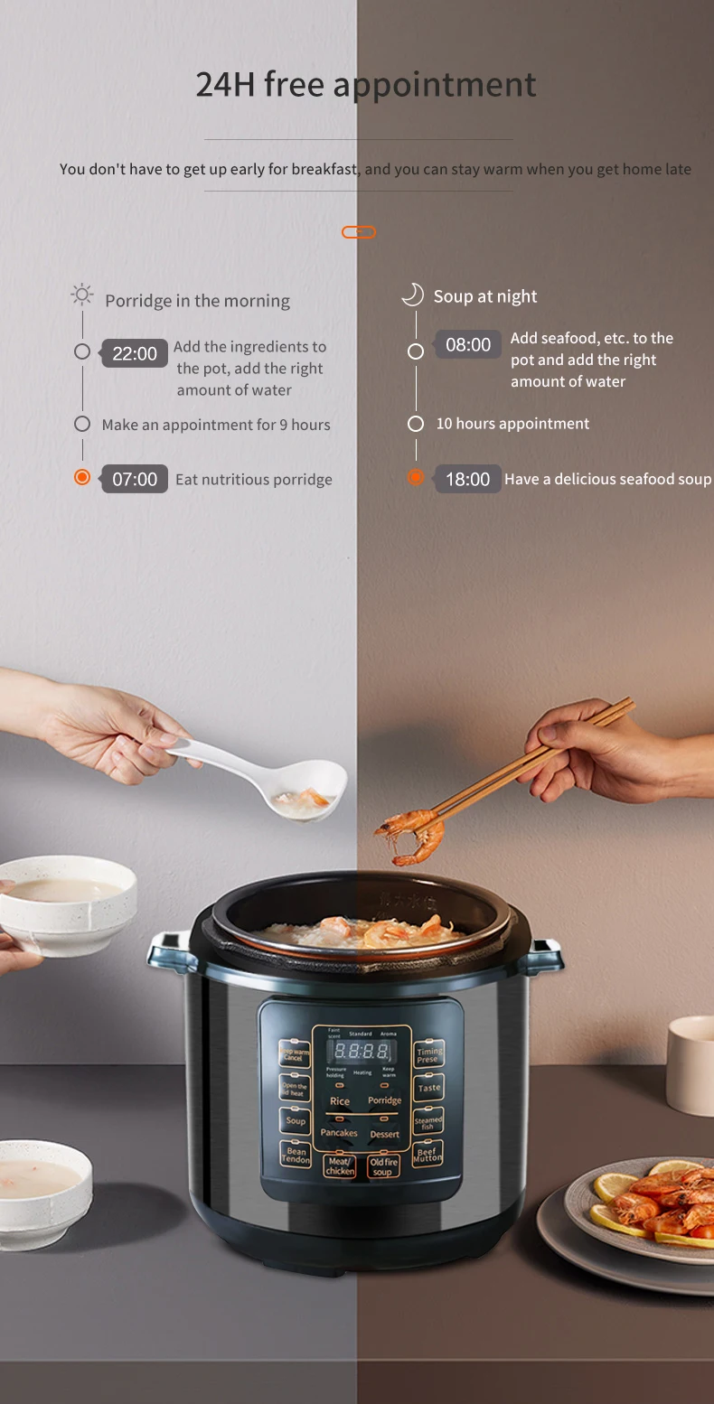 New Design 6l Electric Multi Cooker Smart Cooker Wholesale Large