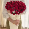 Red rose (creamy white blanket)