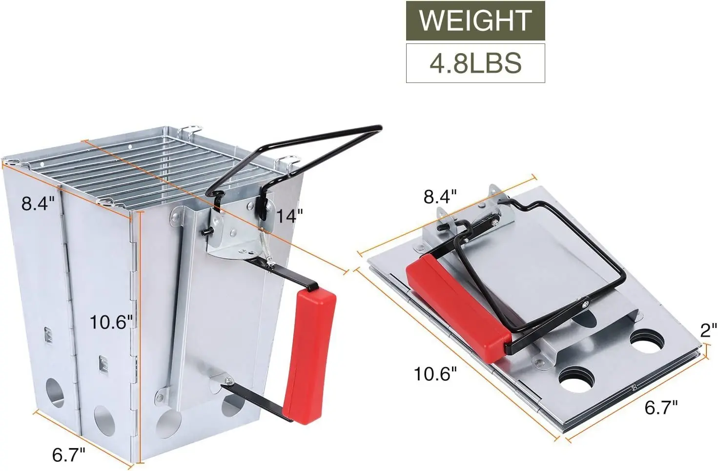 Npot Bsci Wholesale Factory Foldable Charcoal Chimney Starter Bbq