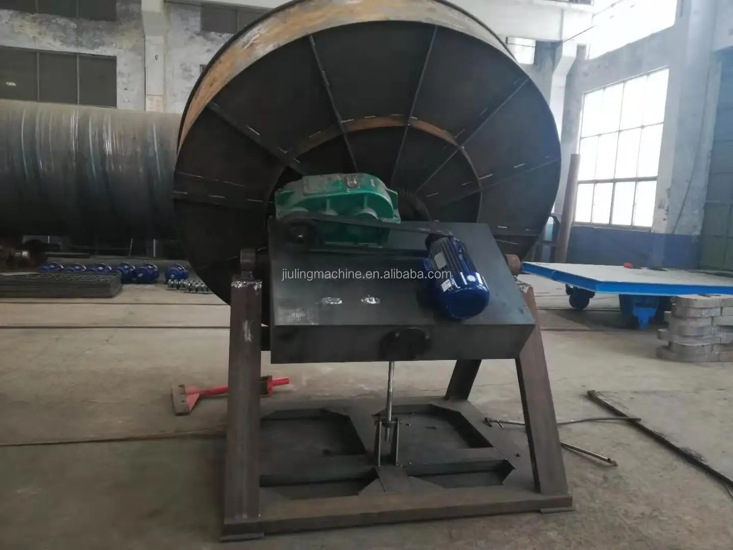 JIULING Factory Orgainic Fertilizer Granulation 200mm Disc Granules Maker Pan Disc Granulator Machine