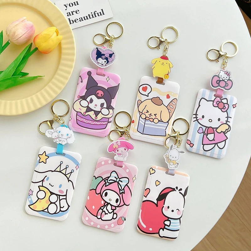 Cartoon Cute Kitty Melody Cinnamoroll Kuromi Pochacco Card Holder With ...