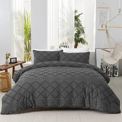 Aoyatex новый мягкий дизайн жаккардовые зажимы комплект одеял и наволочки стеганый пододеяльник постельного