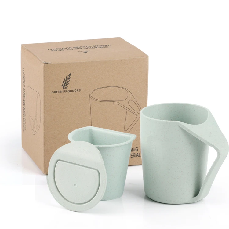 Экологически чистый съемный портативный не содержит Бисфенол А дорожный ПП пшеничная солома пластиковая биоразлагаемая чашка для чая с фильтром и