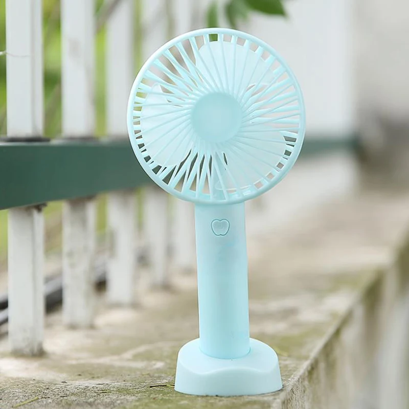 Factory Price Summer Personal Small Handheld USB Mini Fan Desktop Air Cooling Outdoor Travel Phone Stand Rechargeable Fan