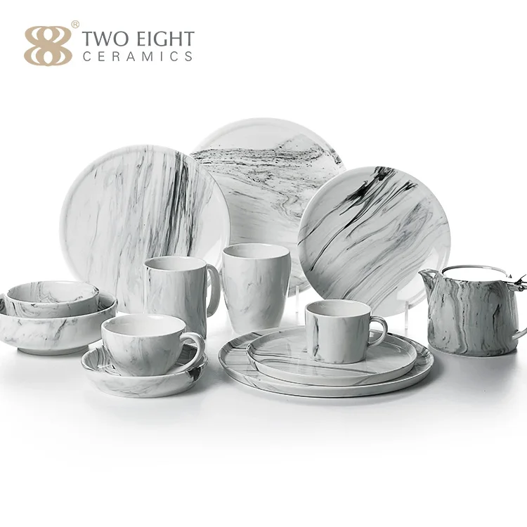 Wholesale Marble Design Dinnerware Set Durable Stylish