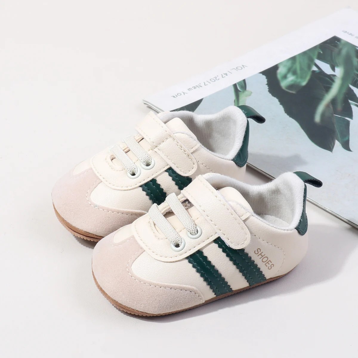 2025 New Unisex Baby Sneaker High Quality PU TPR Sole Anti-Slip Pre-Walk Shoes 0-15 Months Pre-Walk Flat Sneakers Fashionable manufacture