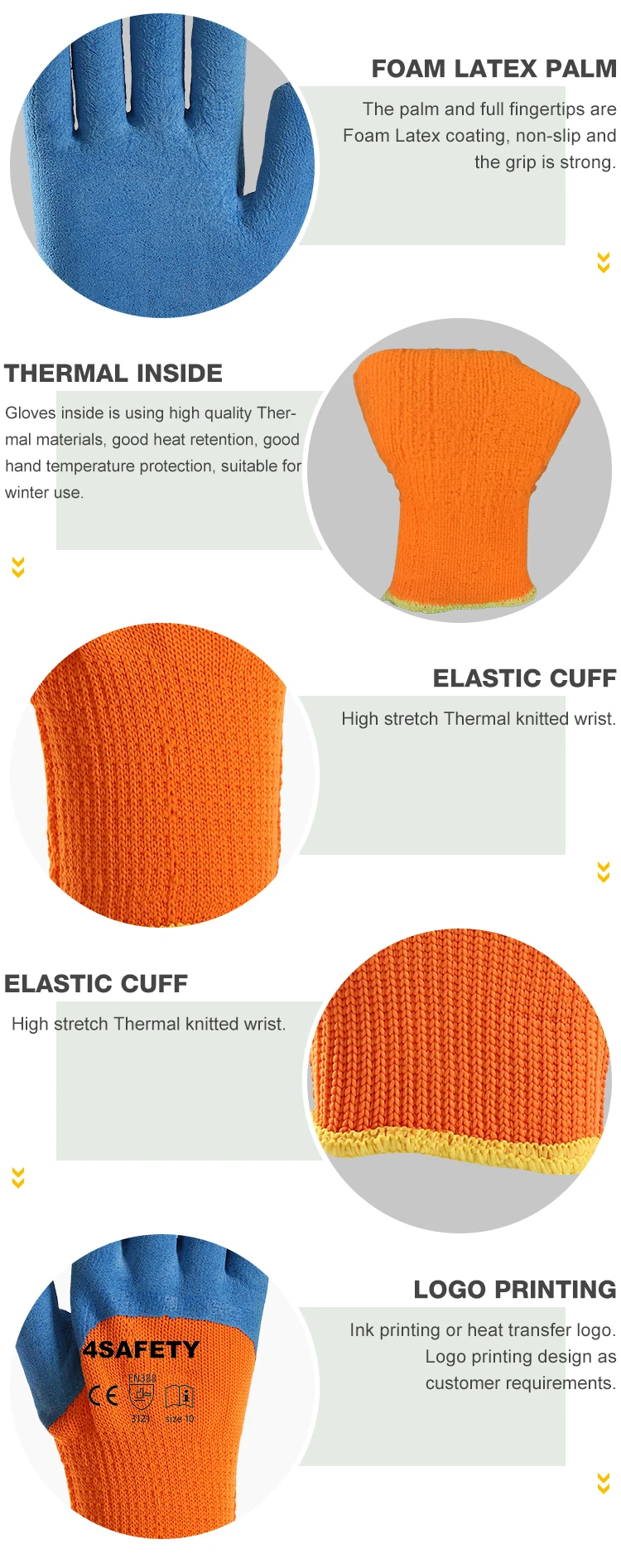 Latex Foam Gloves Construction Thermal Gloves For Winter Outdoor Buy