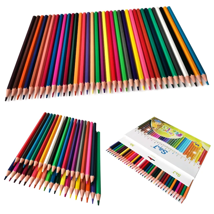7inch 12pcs/24pcs/36pcs /48pcs Plastic Custom Logo Color Pencil Set Student Color Pencil