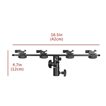 Kaliou Factory Wholesale 4 Hot Cold Shoe Mount Flash Bracket Umbrella Holder to Light Stand Tripod for Dslr Camera Flash product image