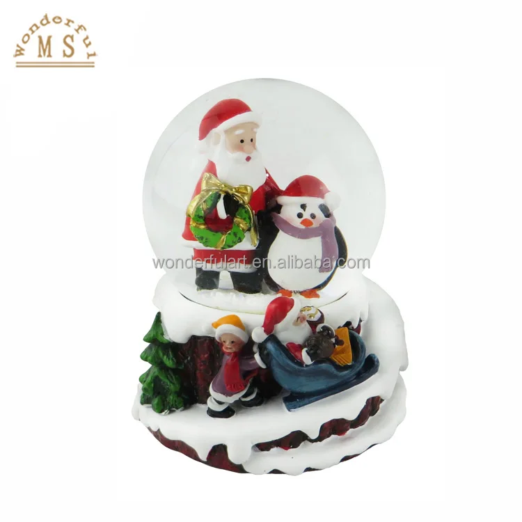 Exquisite glass Snowball Music Box Handcrafted figurines depicting Christmas igloos and Christmas trees bringing the best wishes