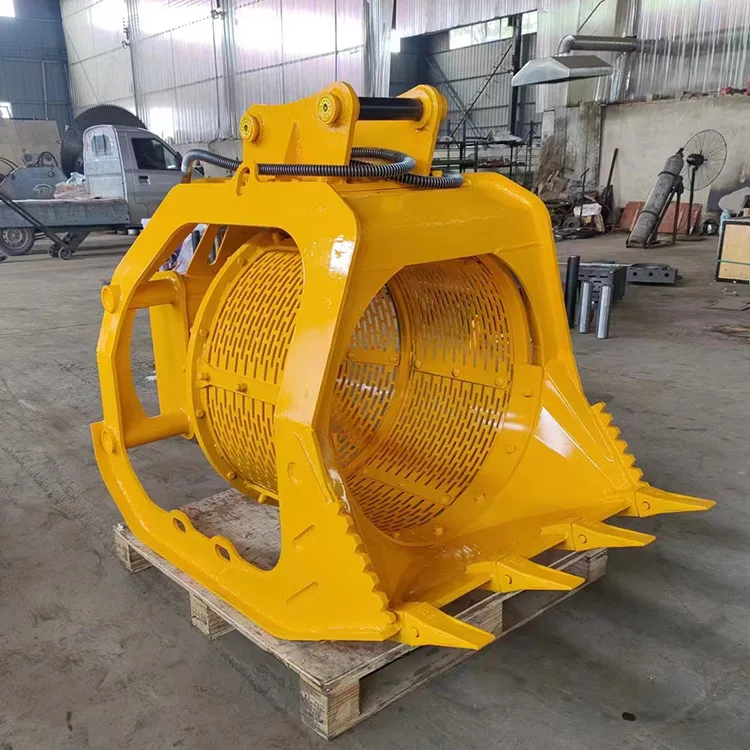 GEB Rotary Screening BUCKET Loader Screener Bucket MSB16 Loader Sieve Bucket for 5T 8T Loader
