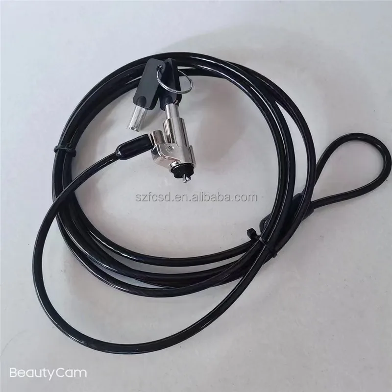 Keyed Laptop/desktop Security Cable Lock Wedge Slot Computer Anti