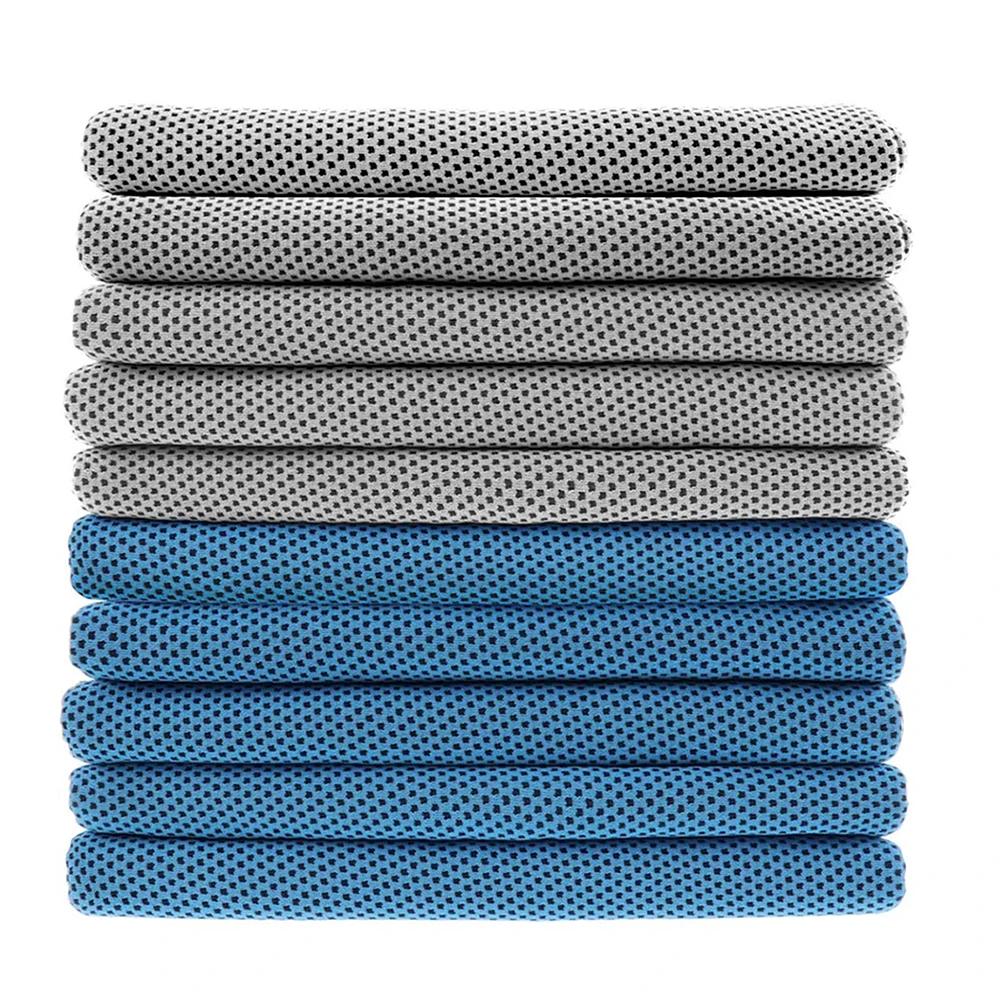Großhandel Maßgeschneidertes 30*100cm Sommer-Sport-Handtuch Fitness Schnelle Kühlung Mikrofaser Schnelltrocknend Einfarbig Gefärbt