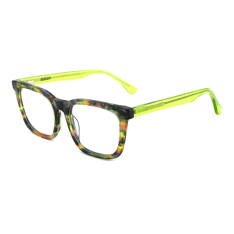 Manufacturing rectangle acetate optical eyeglasses frames support customized OEM eyewear spectacle frames for men women
