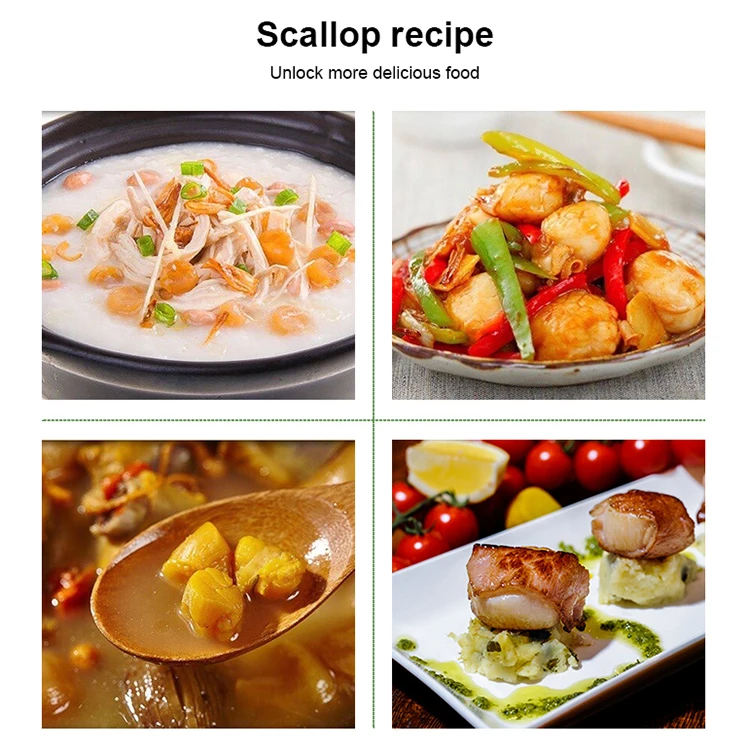 No Shell Golden Less Slag Soothing and Not Greasy Dried Sea Scallops Crushed Dry Scallop Dried