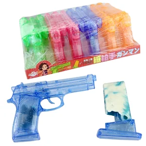 China Wholesale Plastic Sucker Bullet Gun Toy with Lollipop Hard Candy