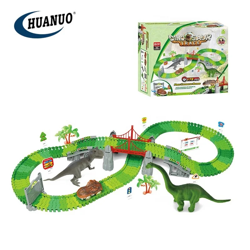 Новый дизайн, высокоскоростная сборка трека «сделай сам», игрушечный автомобиль, набор гоночных треков динозавров, игрушка