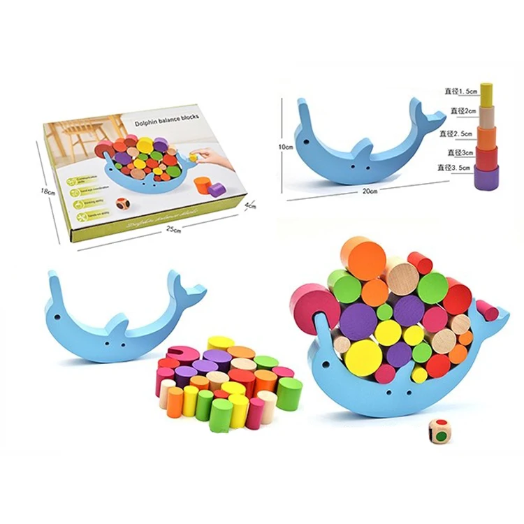 木製教育ゲームイルカバランスブロック Buy 動物バランスおもちゃ ウッドブロック バランスボールおもちゃ Product On Alibaba Com