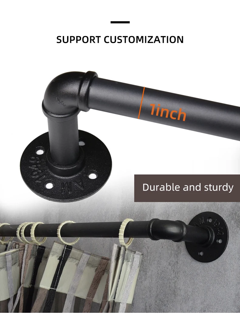 Hot Sale Metal Window Curtain Rod And Decorated Hardware Curtain Rods