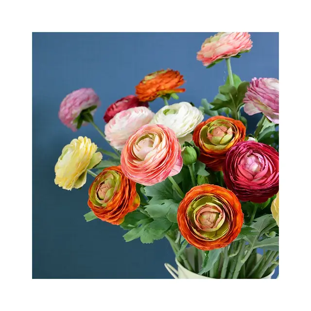 Artificial Wedding Ranunculus Bulbs DIY Fake Flower Bouquet Arrangement for Christmas Mother's Day Decorations Wedding Flowers