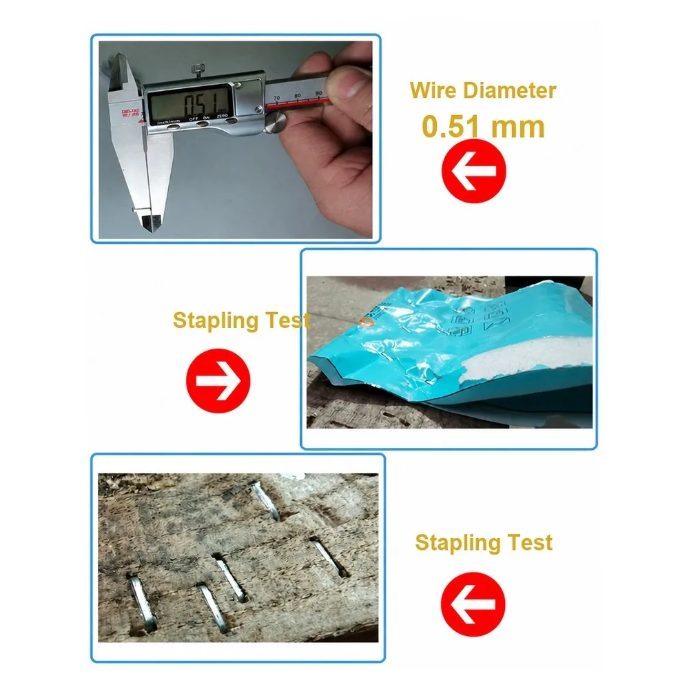Roofing Felt Moisture-Proof Handheld Nail Gun (Pneumatic Clamp) Stainless Steel 100 Nails Model AH910