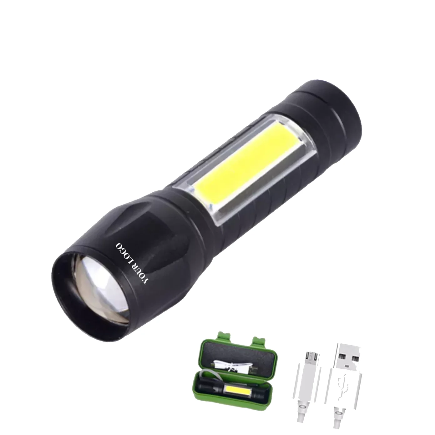Multi Function Telescopic Focusing Waterproof 3w Cob Led Xpe Pocket Tiny Torch Light Rechargeable Mini Flashlights