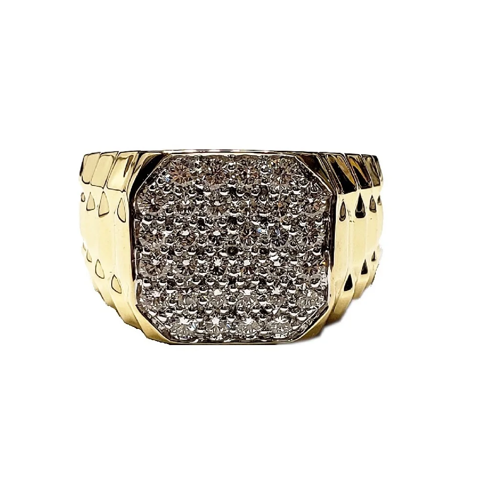 10K White Gold 0.50 Ct Round Natural Diamond Engagement Wedding Mens Band  Ring | eBay