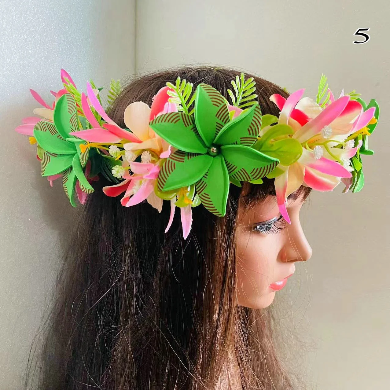 Lopsity Blumenkrone Aus Rosen – Haarband Für Hochzeit, Festival, Foto, Rot