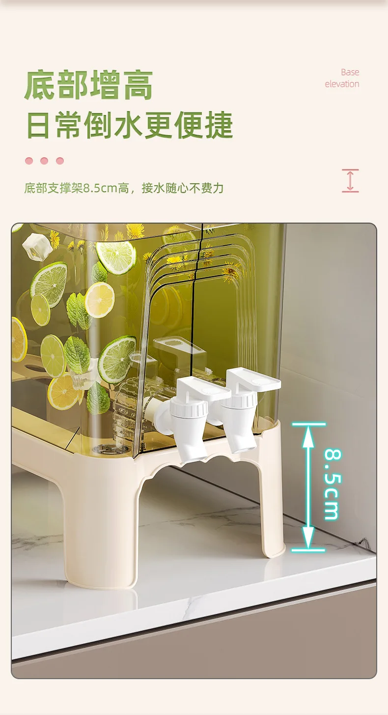 2024 Summer Large capacity Kitchen beverage storage container water kettle Drink Dispenser for Fridge