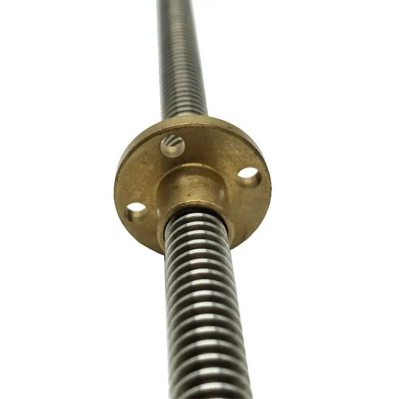 8mm 1500mm 400mm lead screw t8 t10 with trapezoidal thread and brass nut for 3d printer parts