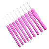 Pink TPR crochet hooks - 9-piece pack