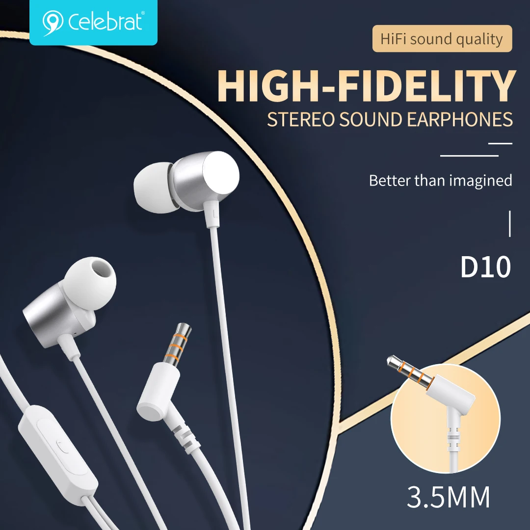 Wired Earphone with Noise Cancelling Mic Stereo